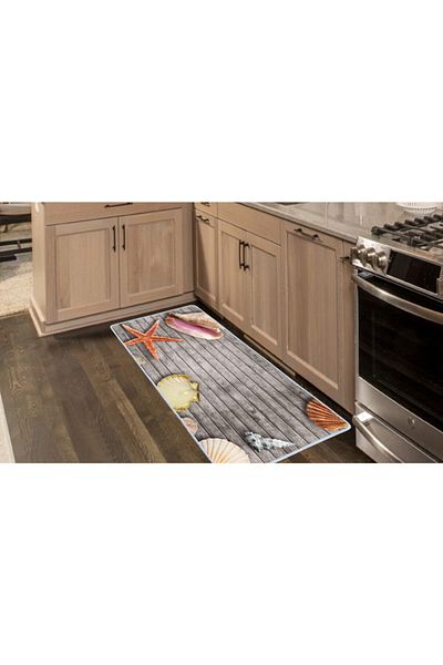 Colorix Carpet Non-Slip Base Countertop Kitchen Mat 75x150 Cm No: 339