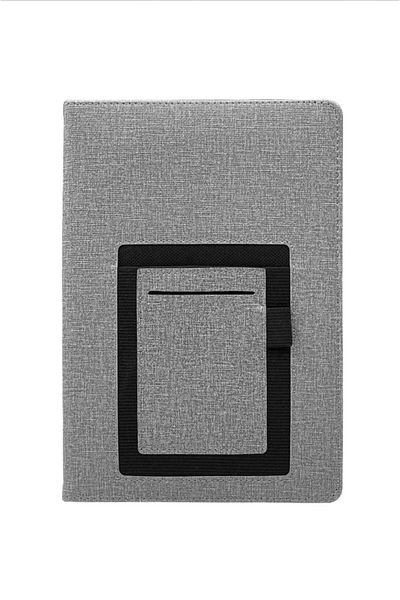 KILAVUZ REKLAM 15x21 Cm Kangaroo Model Striped Notebook Gray