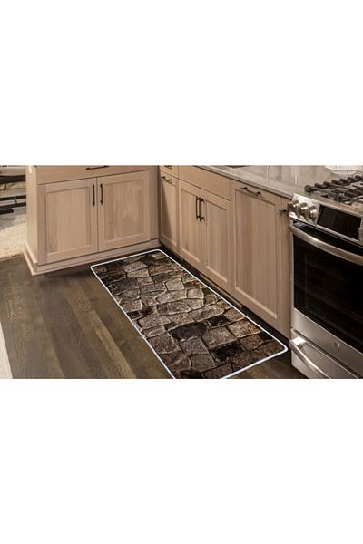Colorix Carpet Non-Slip Base Countertop Kitchen Mat 75x150 Cm No: 497