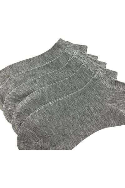 Meguca Socks Сиви памучни чорапи с ботуши с дължина 5 бр