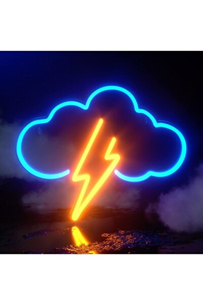 Genel Markalar Oda Içerisine Bulut Yıldırım Neon Tabela