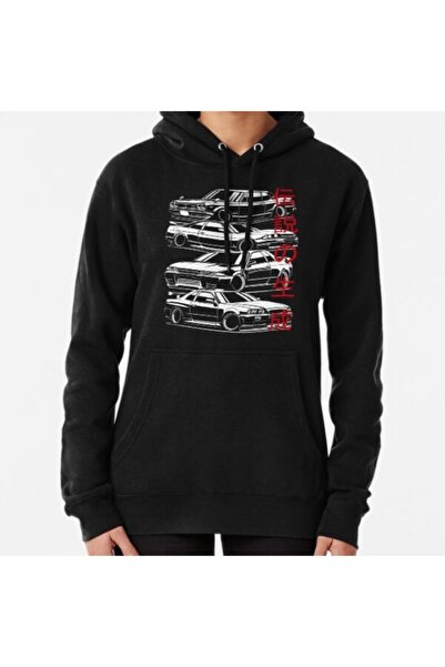 GALASHOP Skyline Gtr Generation Pullover Black Hoodie Model 55