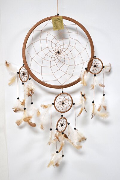 Hedicaret Rüya Kapanı, 27 cm, Kahverengi, Düş Kapanı, Dream Catcher