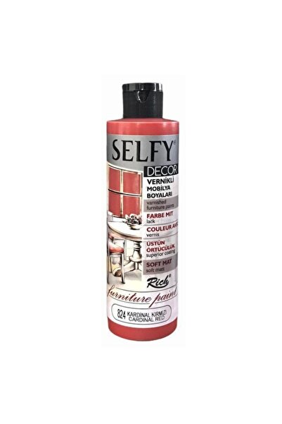 Rich Selfy Decor Akrilik Boya 824 Kardinal Kırmızı 240 Cc