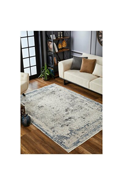 GÜMÜŞSUYU Risus 11290 Polyester Mavi Salon Vintage Halılar