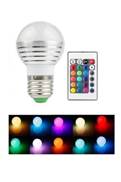 Taled 5 Watt Kumandalı Rgb Led Ampul Beyaz Işıklı Dim Edilebilir