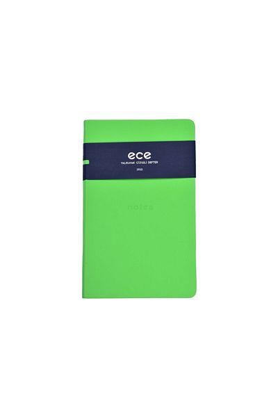 Ece Ajanda دفتر Ece - Yalıkavak 13x21 - أخضر غير مسطر