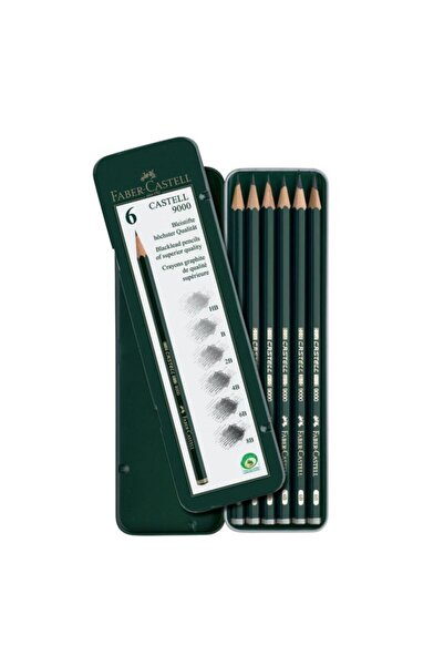 Faber Castell 9000 Dereceli Kalem 6'lı Set (hb,b,2b,4b,6b,8b)