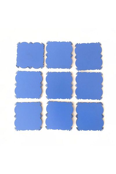 firdevsi hobi Magnet Wood-7x7cm--with magnets- 25 Pieces- Blue
