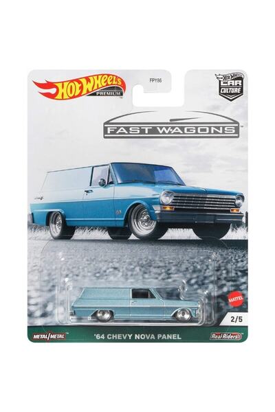 HOT WHEELS سيارة ثقافة السيارات المتميزة '64 لوحة تشيفي نوفا Fpy86-grj66