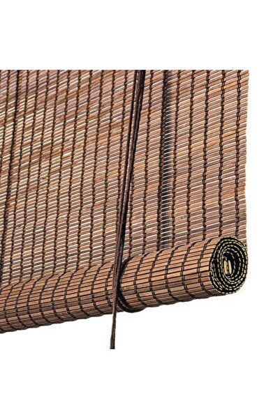 Bahçem Bambu Stor Perde Koyu 120x180 Cm Koyu Kahverengi