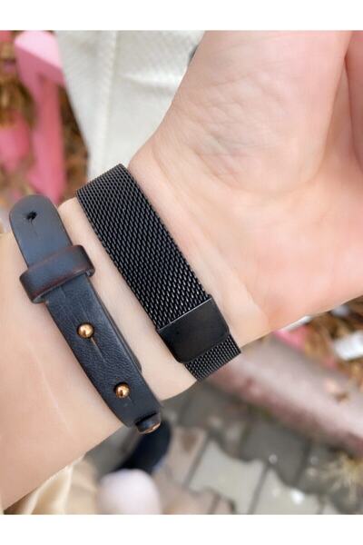 ÇENÇEN Çelik Kasa Siyah Renk Dijital Led Ekran Tuşlu Mıknatıslı Kordon Kol Saati