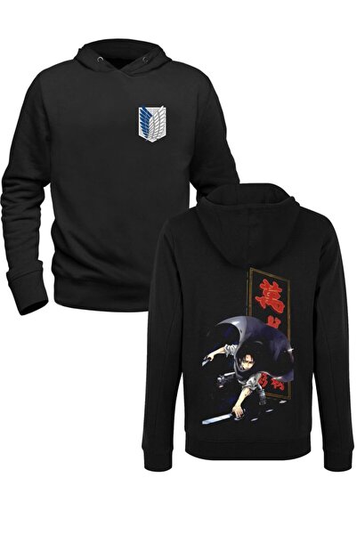 Alfa Tshirt Attack On Titan Black Front Back Children's Printed Sweatshirt