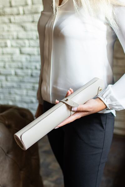 DK LEATHER Krem Masa Matı Laptop Altlığı Sümen Takımı Geniş Mousepad Yeni Iş Hediyesi