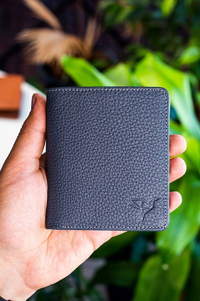 Garbalia Metz Gray Genuine Leather Men's Wallet - With Internal Placket