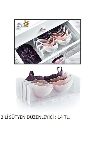 Emr 2-Piece Bra Organizer Organizer Drawer Organizer