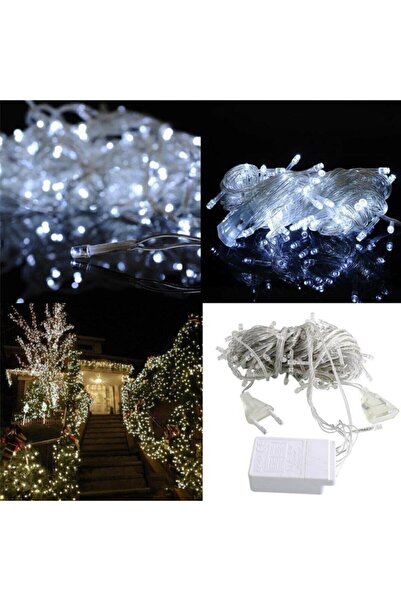 Mashotrend Eklemeli Beyaz 10 Metre Dekor Led - 100 Ledli 10 Metre Dekor Led - Yılbaşı Çam Ağacı Ledi - Led Işık