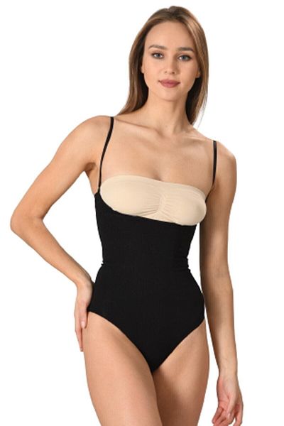 Bestin Corset negru de maternitate pentru corp cu sâni deschisi