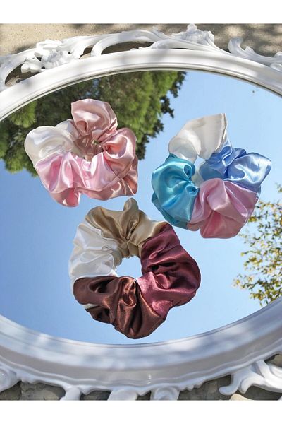 Woollyland Set de 3 catarame din satin patchwork din satin