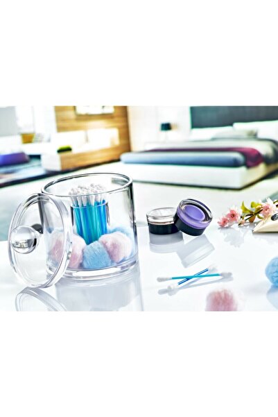 Lira منظم مكياج دائري شفاف من القطن وعصا الأذن