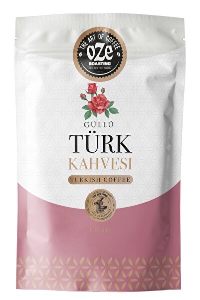 Oze مجموعة القهوة التركية المنكهة بالفراولة الجبلية والورد والبندق 3 قطع 100 جرام