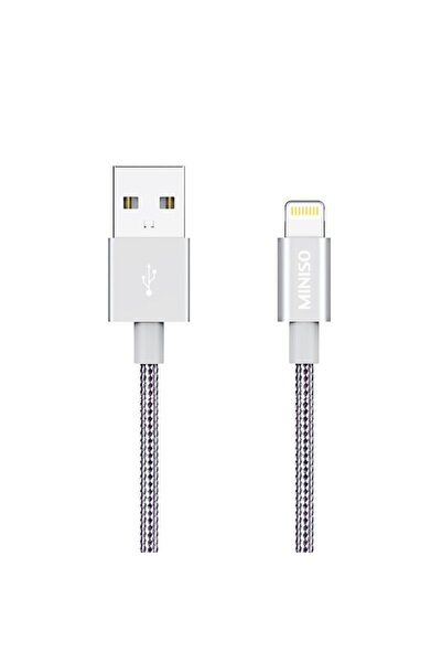Miniso Apple Lightning Usb Şarj Kablosu 2.4a Gri