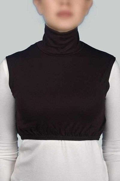 Altobeh Γυναικείο μισό σώμα με ζιβάγκο Zero Sleeve Full Throat Lycra Combed Cotton - Σκούρο καφέ