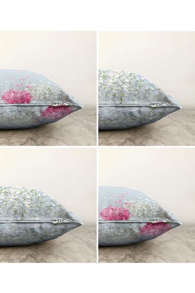Realhomes Set de huse de pernă, tricot Raschel, cu două fețe, design Daisy