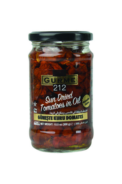 Gurme212 Doğal Domates Kurusu, Güneşte Kurutulmuş, Yarım Kesim (1 Adet X 320cc)