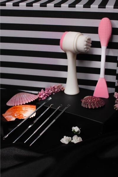 IMAN OF NOBLE 3'lü Cilt Bakım Seti Çift Taraflı Maske Sürme Aparatı + Cilt Te...