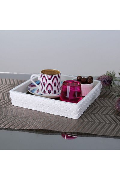 Selim Helix Mirrored Napkin Holder White