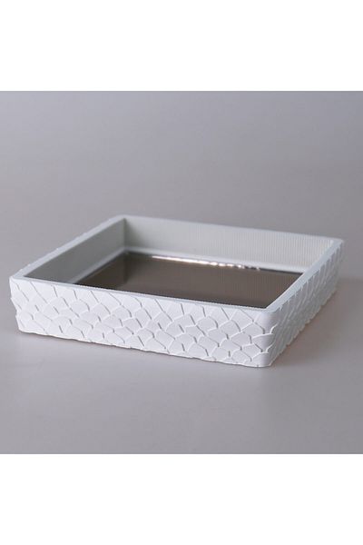 Selim Helix Mirrored Napkin Holder White