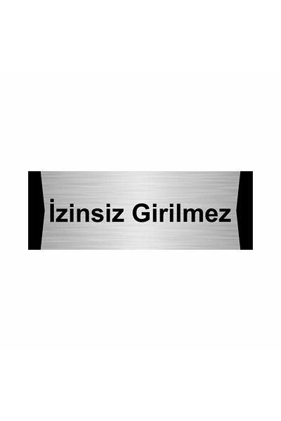 Özarslan Dizayn لافتة اتجاهات معدنية معدنية ممنوع التعدي على ممتلكات الغير مقاس 7 × 20 سم فضي اللون