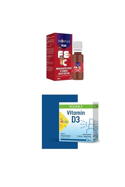 VeNatura Microen Capsule Iron and Vitamin C + D3 400 Iu Collecalsipherol Supplement for Children