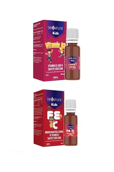 VeNatura 400Iu D3 Drops + 8.5Mg Iron and 50Mg Vitamin C - Supplement for Children