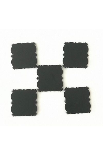 firdevsi hobi Magnet Wood-7x7cm--with magnets- 5 Pieces-black