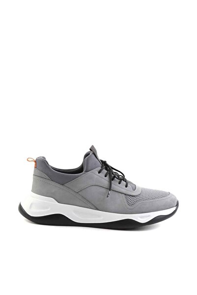 Bambi Gri Nubuk Deri Erkek Sneaker E01604311501