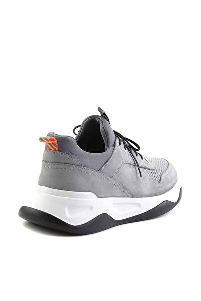Bambi Gri Nubuk Deri Erkek Sneaker E01604311501