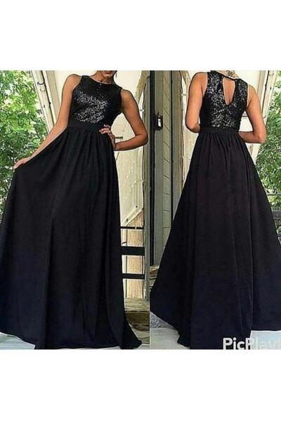 Styling Park Üstü Payet Detay Maxi Elbise