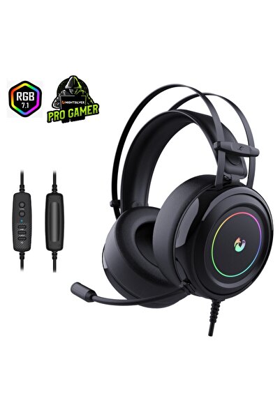NIGHTSILVER Sage Ultimate Profesyonel 7.1 Rgb Gaming Oyuncu Kulaklığı