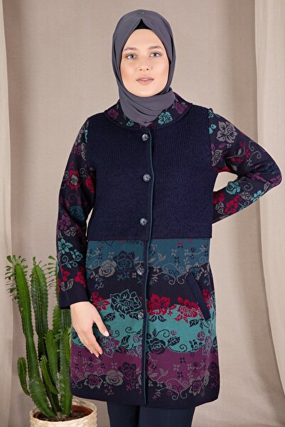 behrem سترة تريكو منقوشة بالزهور