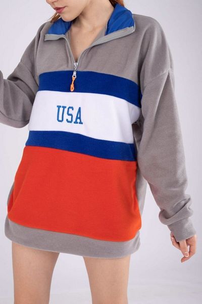 VOLT CLOTHİNG Gray Women's Fleece - With US Pieces