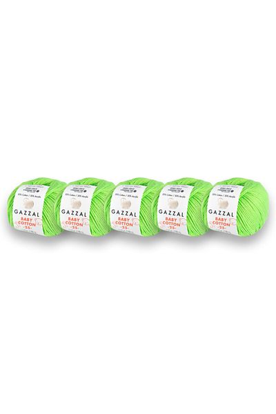 Gazzal Baby Cotton 25 gr Amigurumi Punch 5 Pack Πλεκτό κορδόνι χειρός (3427)
