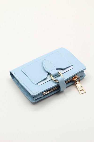 Çantacımstore Γυναικείο πορτοφόλι Blue Soft - Μεσαίο Μέγεθος