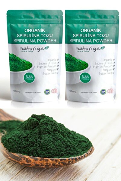 Naturiga Organik 2'li Spirulina Tozu - 2adet 2x100gr