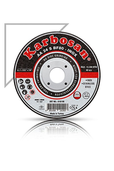 KARBOSAN Inox Metal Kesme Taşı 115 - 5 Adet (ince Tip, Hassas Kesim)