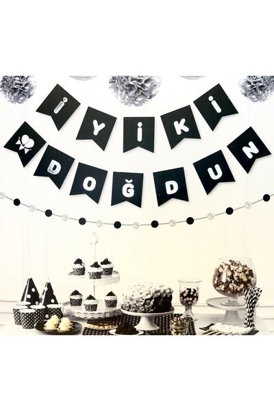 Party City Σφραγίδα Ευτυχισμένος Μαύρος Ασημί σε Ασημί