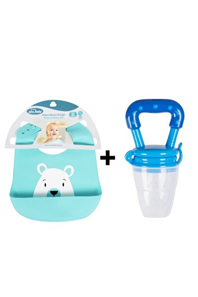 Sevi Bebe Silikon Mama Önlüğü + Silikon Meyve Emziği