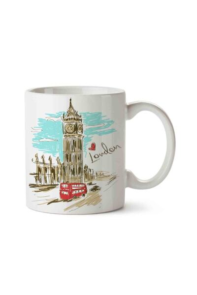 ART HEDİYE كوب بيج بن باريس برج الساعة مطبوع على الجانبين