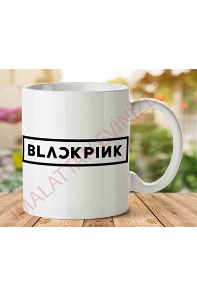 ART HEDİYE كوب مطبوع عليه شعار أسود وردي على الجانبين باللون الأسود